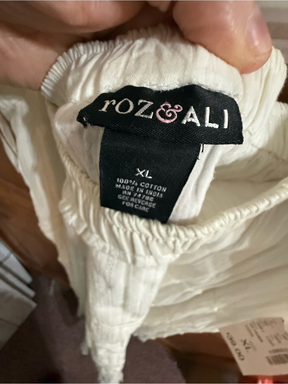 Roz & Ali White cotton tiered festival skirt XL NWT - Picture 13 of 16